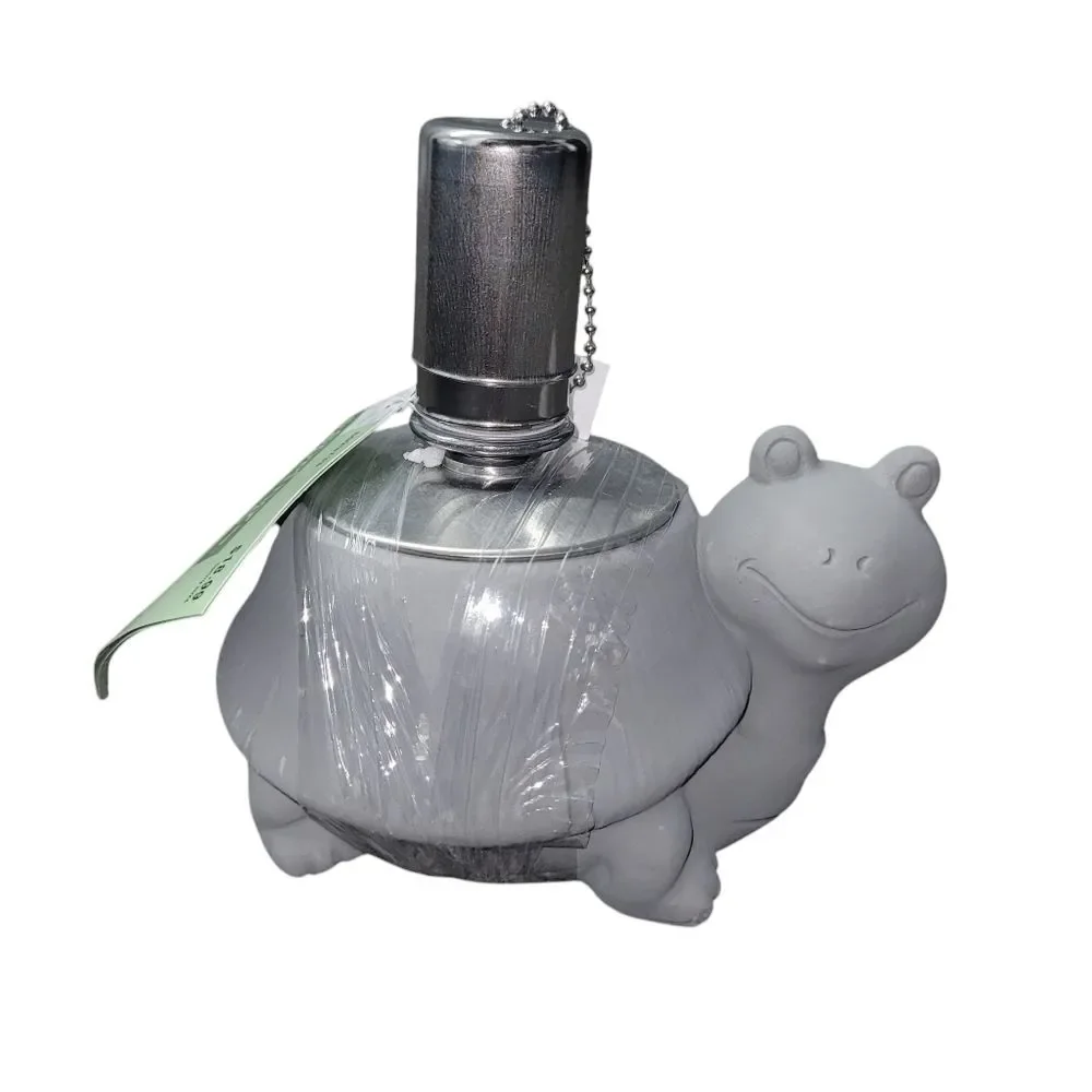 *M1 outdoor table top torch pottery turtle gray figurine